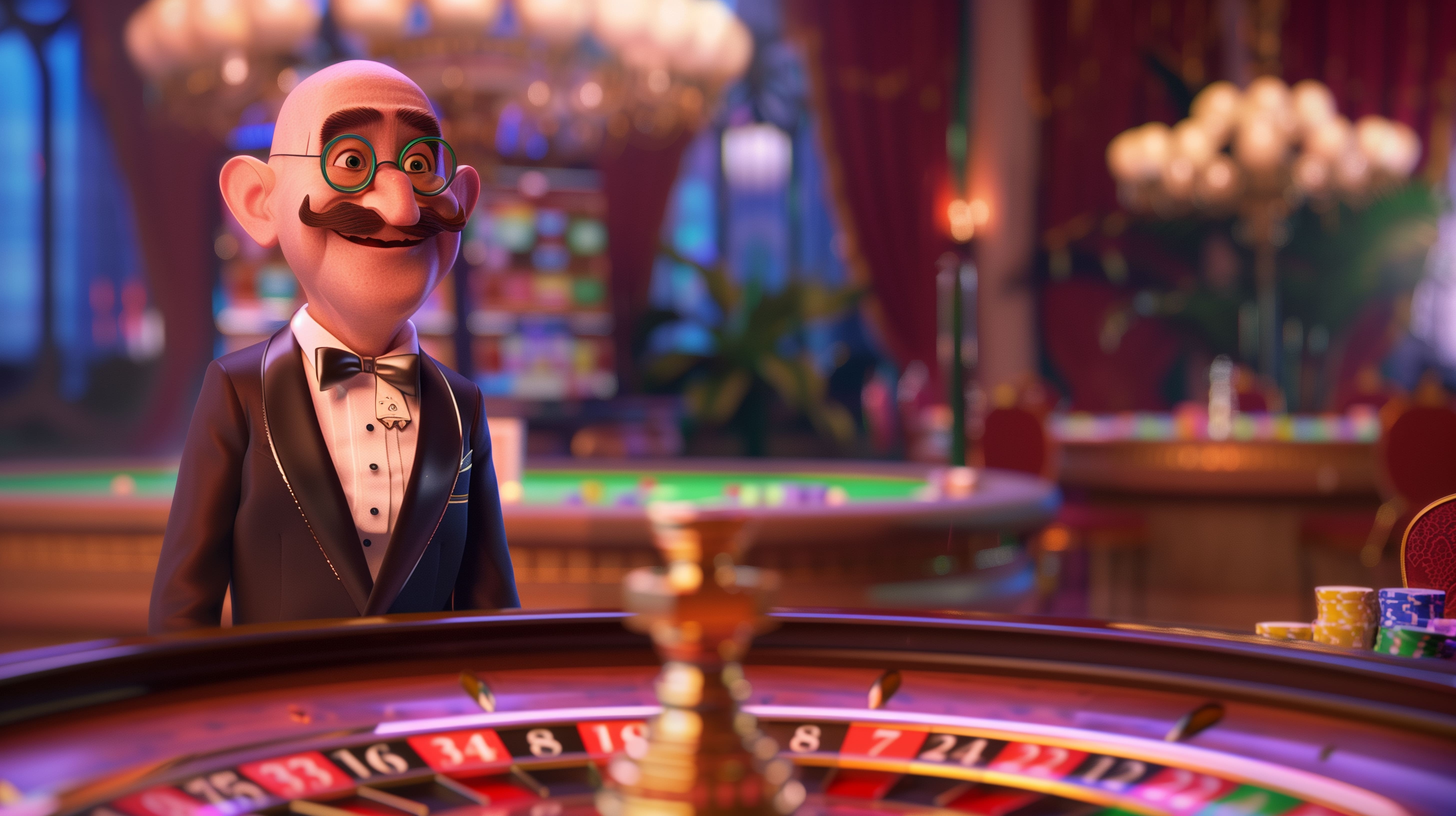 Player enjoying a social reel-based game